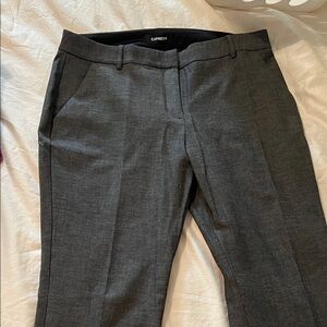 Express Columnist Barely Boot Midrise Gray Slacks